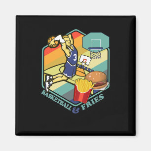 Basketball Fries Fastfood Burger Basketballer Magnet