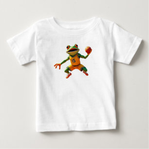 Basketball Frog baby white shirt