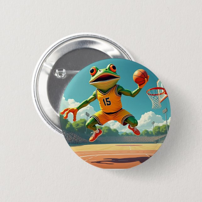 Basketball Frog button (Front & Back)
