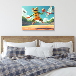 Basketball Frog canvas print