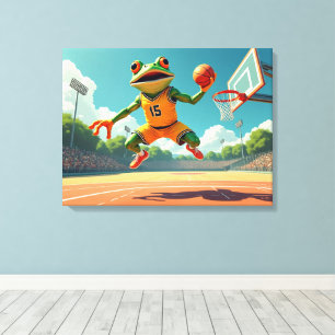 Basketball Frog canvas print