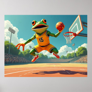 Basketball Frog matte value poster