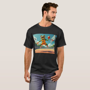Basketball Frog men black T-shirt