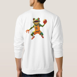 Basketball Frog men white sweatshirt back