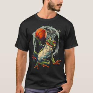 Basketball Frog Toad Slam Dunk Artwork Basketball T-Shirt