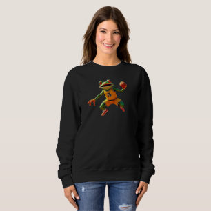 Basketball Frog women black sweatshirt