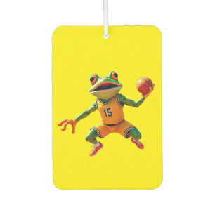 Basketball Frog yellow car air freshener