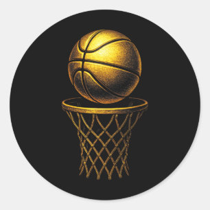 Basketball - Funny Basketball Sports Lover Classic Round Sticker