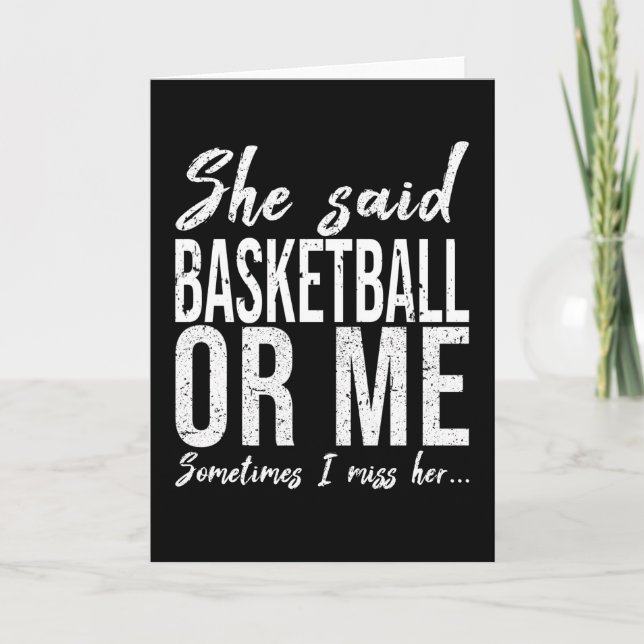 Basketball funny sports gift card (Front)