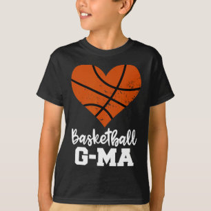 Basketball G-Ma Fun Basketball Heart Grandma GeeMa T-Shirt