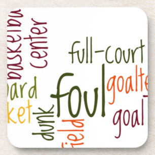 Basketball Game Beautiful amazing text quote Coaster