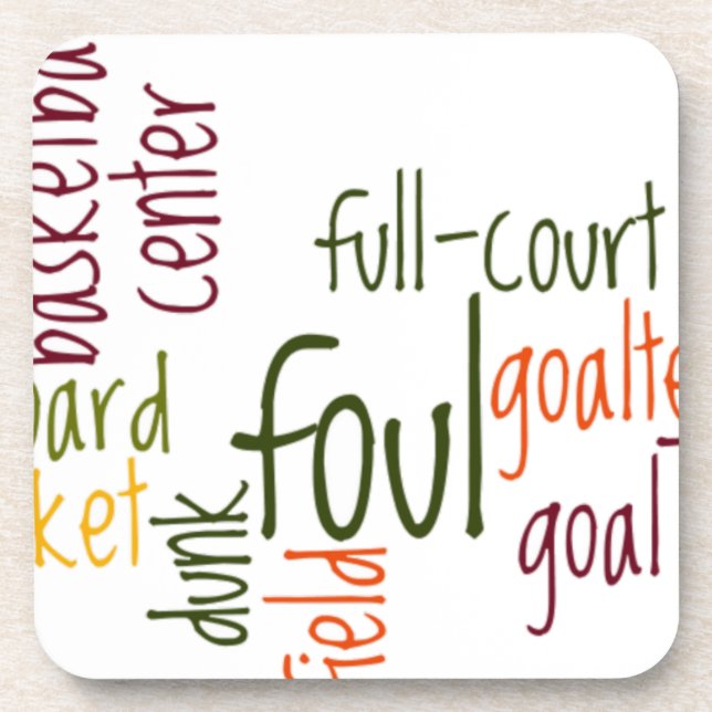 Basketball Game Beautiful amazing text quote  Coaster (Front)