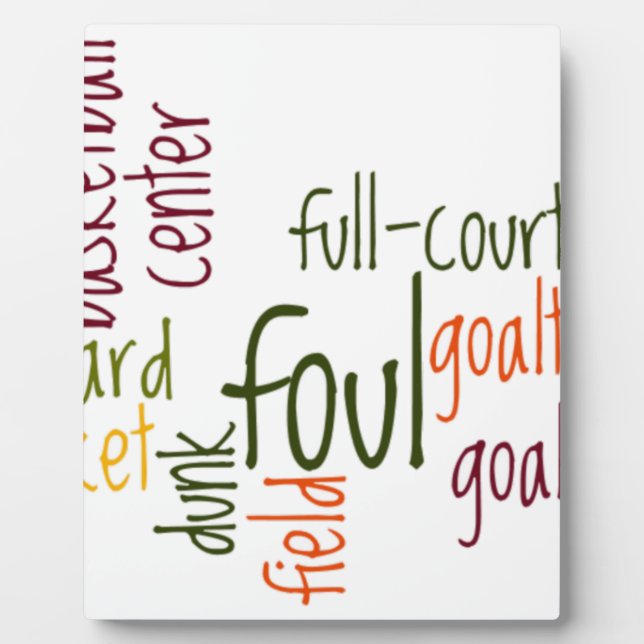 Basketball Game Beautiful amazing text quote  Plaque (Front)