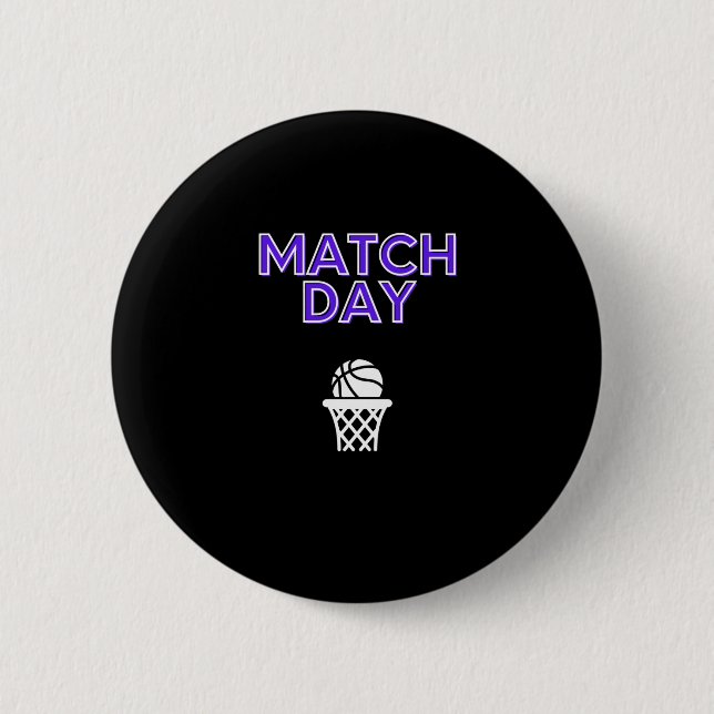 Basketball Game Day 1  6 Cm Round Badge (Front)