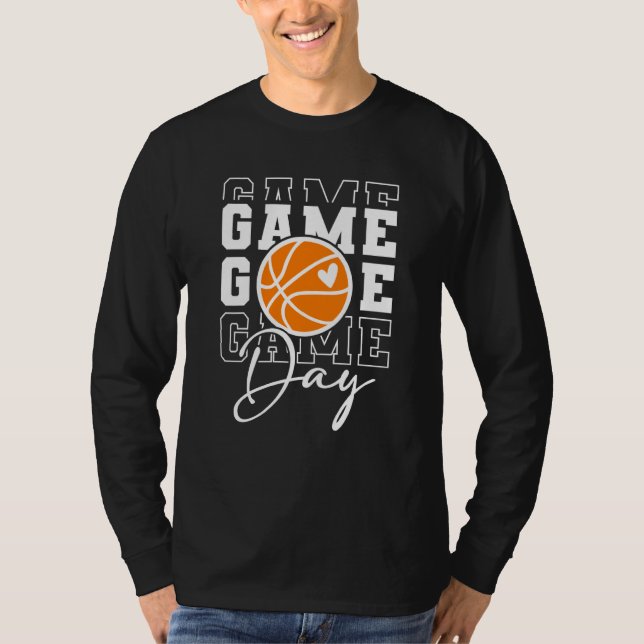 Basketball Game Day Vibes Basketball Mom Mother's  T-Shirt (Front)