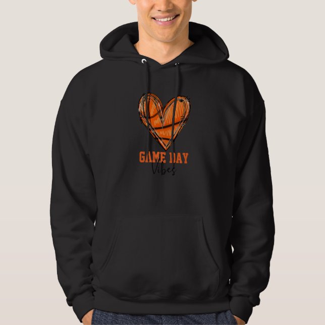 Basketball Game Day Vibes Basketball Mum Basketbal Hoodie (Front)