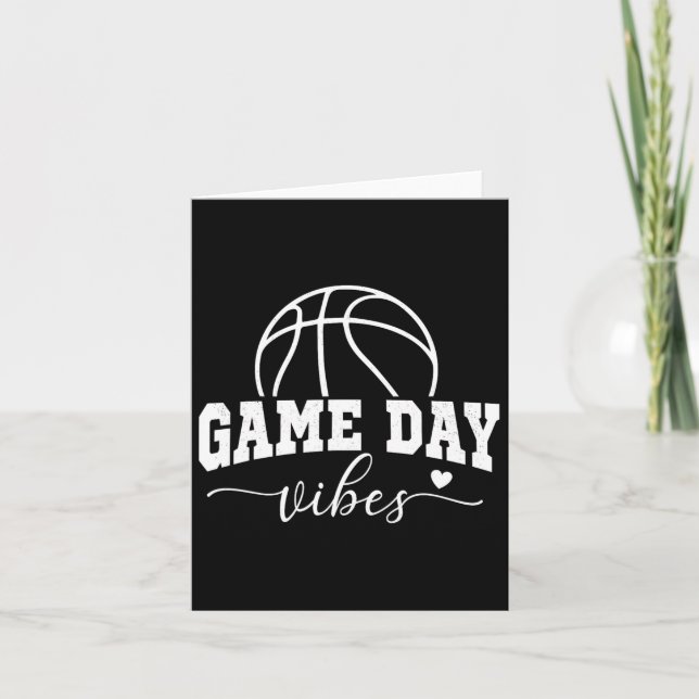 Basketball Game Day Vibes Basketball Mum Life Game Card (Front)