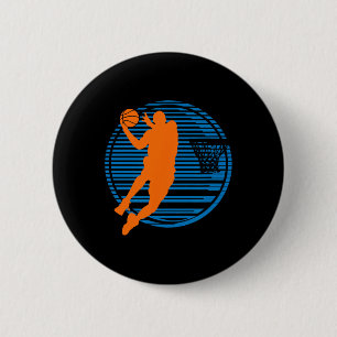 Basketball Game Dunk Player Court Sport Ball Team 6 Cm Round Badge