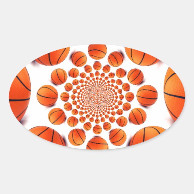 Basketball Game of Champions: Court Vision Kaleida Oval Sticker (Front)