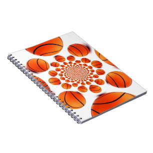Basketball Game of Champions: Court Vision Kaleida Spiral Notebook
