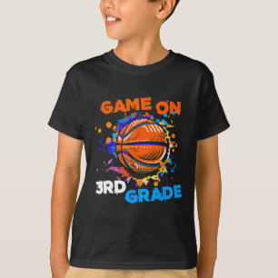 Basketball Game On 3rd Grade 1st Day Of School Tea T-Shirt