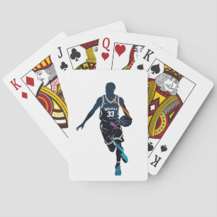 Basketball Game Sport Challenge Silhouette Style Playing Cards