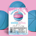 Basketball Gender Reveal Invitation<br><div class="desc">This Basketball Gender Reveal invitation is perfect to celebrate Team Boy or Team Girl! Invite your guests to your sports themed gender reveal with this invite.</div>