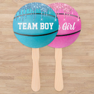 Basketball Gender Reveal Voting Hand Fan