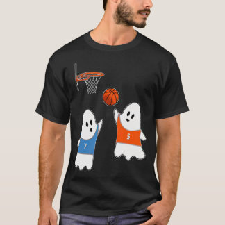 Basketball Ghost Dunking Funny Halloween Costume T-Shirt