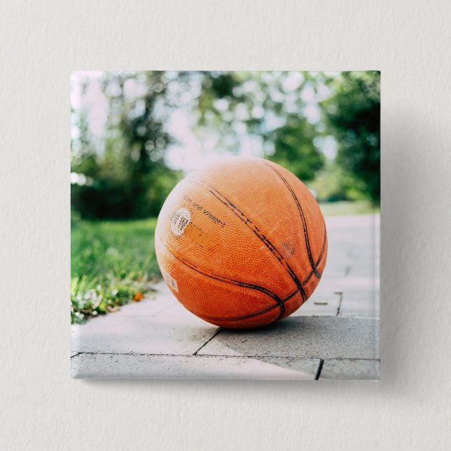 Basketball gift 15 cm square badge (Front)