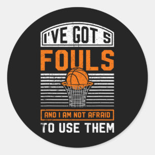 Basketball Gift For Coach Men Youth Baller Player Classic Round Sticker