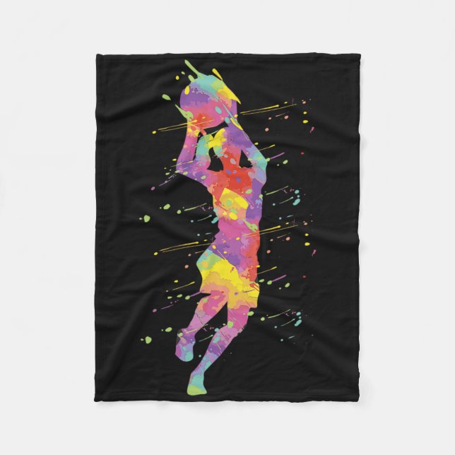 Basketball Girl 2  Fleece Blanket (Front)