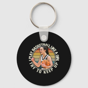 Basketball Girl 2 Key Ring