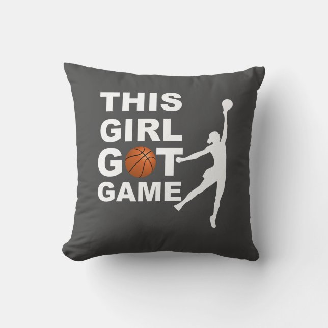 Basketball Girl Cushion (Front)