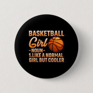 Basketball Girl Definition Basket Ball Woman Sport 6 Cm Round Badge