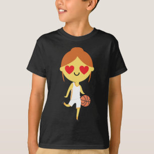 Basketball Girl Emoji T-Shirt
