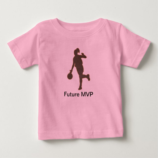 Basketball Girl Future MVP Romper Baby T-Shirt (Front)