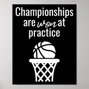 Basketball Girl Motivational Quote Top  Poster