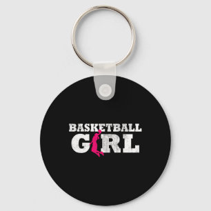 Basketball Girl Player Silhouette Sport Gift  Key Ring
