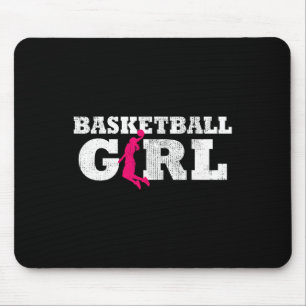 Basketball Girl Player Silhouette Sport Gift Mouse Pad
