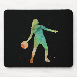 Basketball Girl Playing Mouse Pad