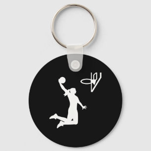 Basketball girl woman key ring