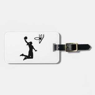 Basketball girl woman luggage tag