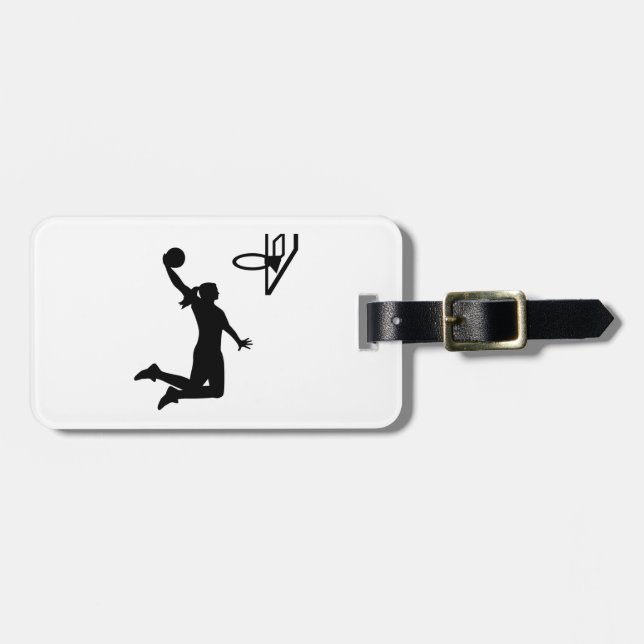 Basketball girl woman luggage tag (Front Horizontal)
