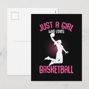 Basketball Girl Women Holiday Postcard