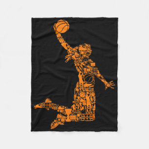 Basketball Girl Women Kids 1 Fleece Blanket