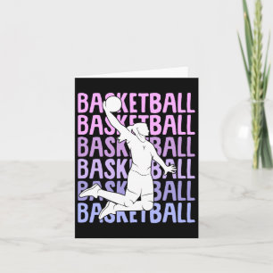Basketball Girl Women Kids Card