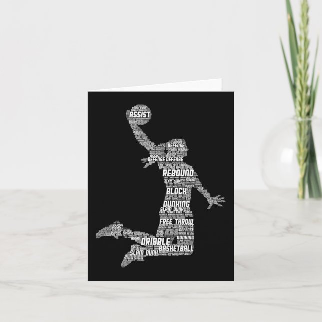 Basketball Girl Women Kids Girls  Card (Front)