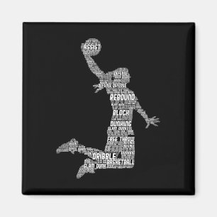 Basketball Girl Women Kids Girls Magnet