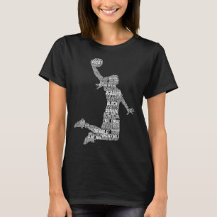 Basketball Girl Women Kids Girls  T-Shirt